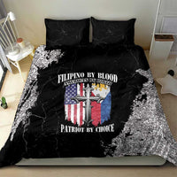 Black bedding set with flag-and-cross graphic duvet featuring distressed grunge texture