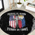 Philippines And USA Round Carpet Grunge Style LT05 - Wonder Print Shop