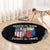 Philippines And USA Round Carpet Grunge Style LT05 - Wonder Print Shop