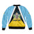 Personalised Saint Lucia Bomber Jacket Coat Of Arm With Palm Leaf Pattern