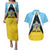 Personalised Saint Lucia Couples Matching Puletasi and Hawaiian Shirt Coat Of Arm With Palm Leaf Pattern