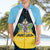 Personalised Saint Lucia Hawaiian Shirt Coat Of Arm With Palm Leaf Pattern