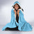 Saint Lucia Hooded Blanket Coat Of Arm With Palm Leaf Pattern