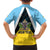 Personalised Saint Lucia Kid Hawaiian Shirt Coat Of Arm With Palm Leaf Pattern