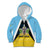 Personalised Saint Lucia Kid Hoodie Coat Of Arm With Palm Leaf Pattern