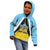 Personalised Saint Lucia Kid Hoodie Coat Of Arm With Palm Leaf Pattern