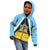 Personalised Saint Lucia Kid Hoodie Coat Of Arm With Palm Leaf Pattern