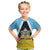 Personalised Saint Lucia Kid T Shirt Coat Of Arm With Palm Leaf Pattern