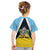 Personalised Saint Lucia Kid T Shirt Coat Of Arm With Palm Leaf Pattern