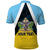 Personalised Saint Lucia Polo Shirt Coat Of Arm With Palm Leaf Pattern