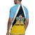 Personalised Saint Lucia Rugby Jersey Coat Of Arm With Palm Leaf Pattern