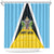 Saint Lucia Shower Curtain Coat Of Arm With Palm Leaf Pattern