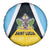 Saint Lucia Spare Tire Cover Coat Of Arm With Palm Leaf Pattern