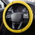 Saint Lucia Steering Wheel Cover Coat Of Arm With Palm Leaf Pattern