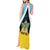 Personalised Saint Lucia Tank Maxi Dress Coat Of Arm With Palm Leaf Pattern