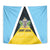 Saint Lucia Tapestry Coat Of Arm With Palm Leaf Pattern