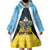 Personalised Saint Lucia Wearable Blanket Hoodie Coat Of Arm With Palm Leaf Pattern