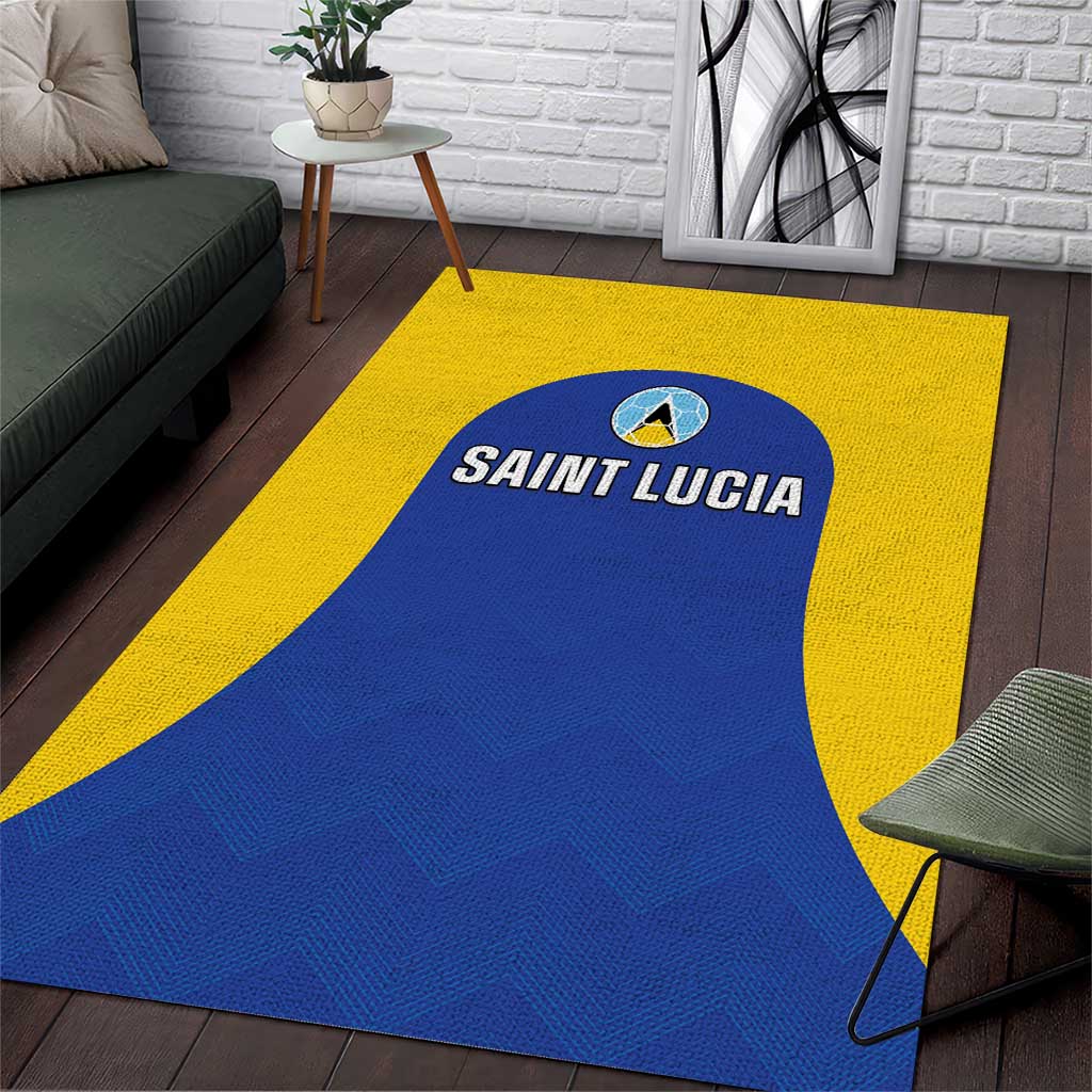 Saint Lucia Football Area Rug Sporty Style