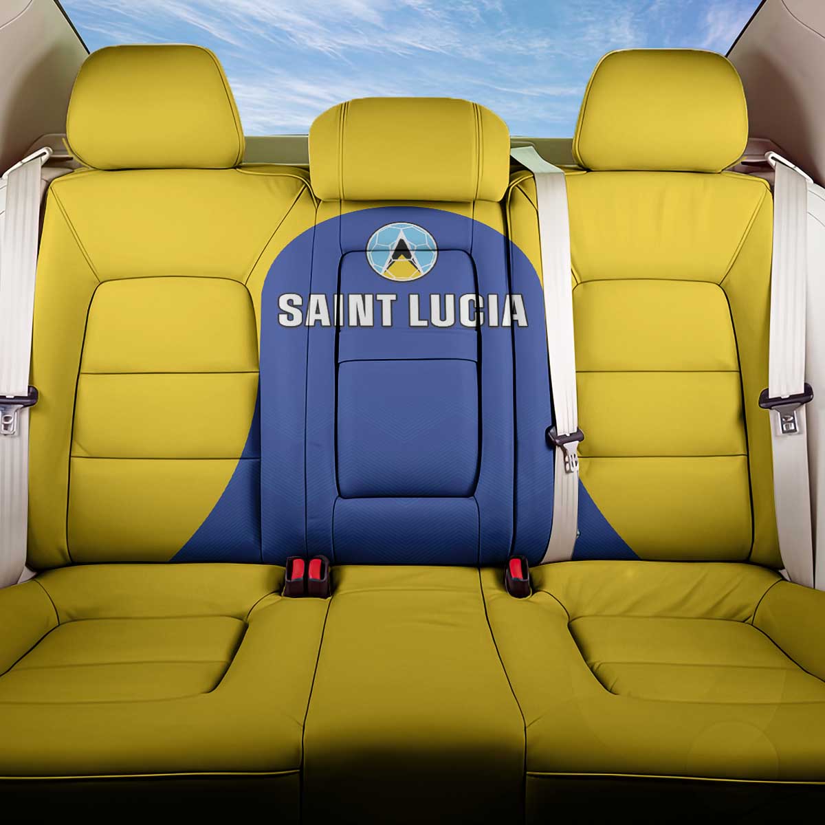 Saint Lucia Football Back Car Seat Cover Sporty Style