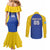 Custom Saint Lucia Football Couples Matching Mermaid Dress and Long Sleeve Button Shirt Sporty Style