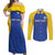 Custom Saint Lucia Football Couples Matching Off Shoulder Maxi Dress and Long Sleeve Button Shirt Sporty Style