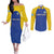 Custom Saint Lucia Football Couples Matching Off The Shoulder Long Sleeve Dress and Long Sleeve Button Shirt Sporty Style