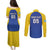 Custom Saint Lucia Football Couples Matching Puletasi and Long Sleeve Button Shirt Sporty Style