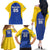 Custom Saint Lucia Football Family Matching Off The Shoulder Long Sleeve Dress and Hawaiian Shirt Sporty Style