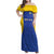 Custom Saint Lucia Football Family Matching Off Shoulder Maxi Dress and Hawaiian Shirt Sporty Style