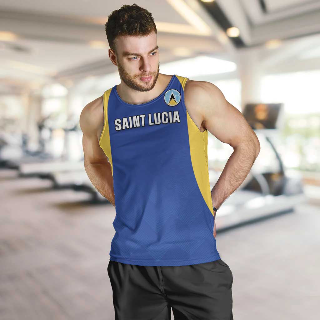 Custom Saint Lucia Football Men Tank Top Sporty Style