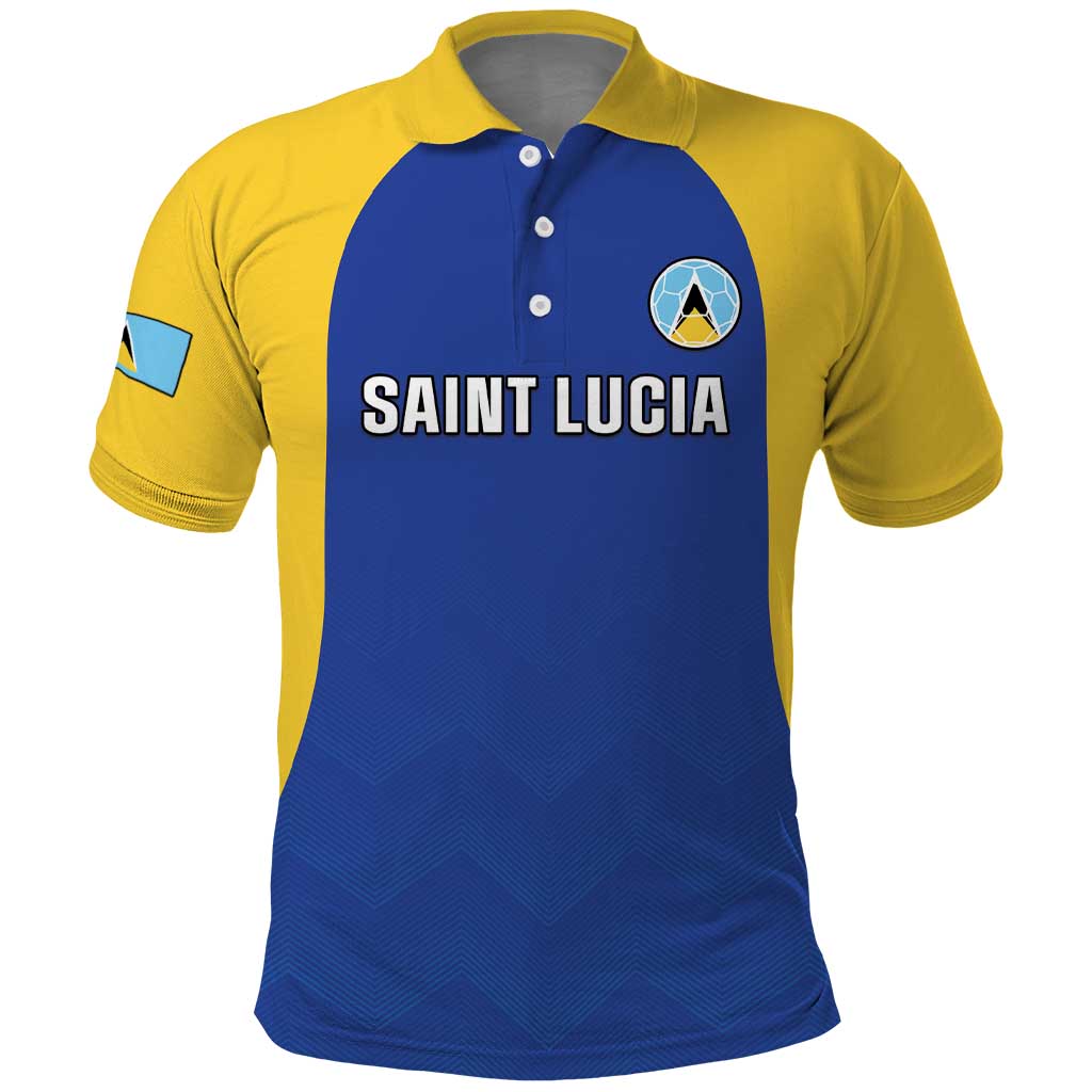 Custom Saint Lucia Football Polo Shirt Sporty Style