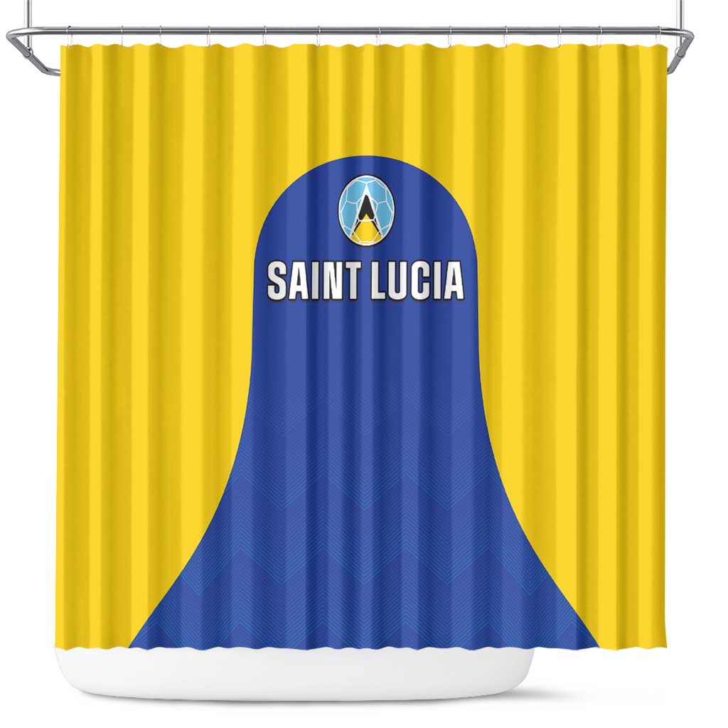 Saint Lucia Football Shower Curtain Sporty Style