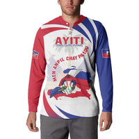 Haiti Button Sweatshirt Men Anpil Chay Pa Lou LT05