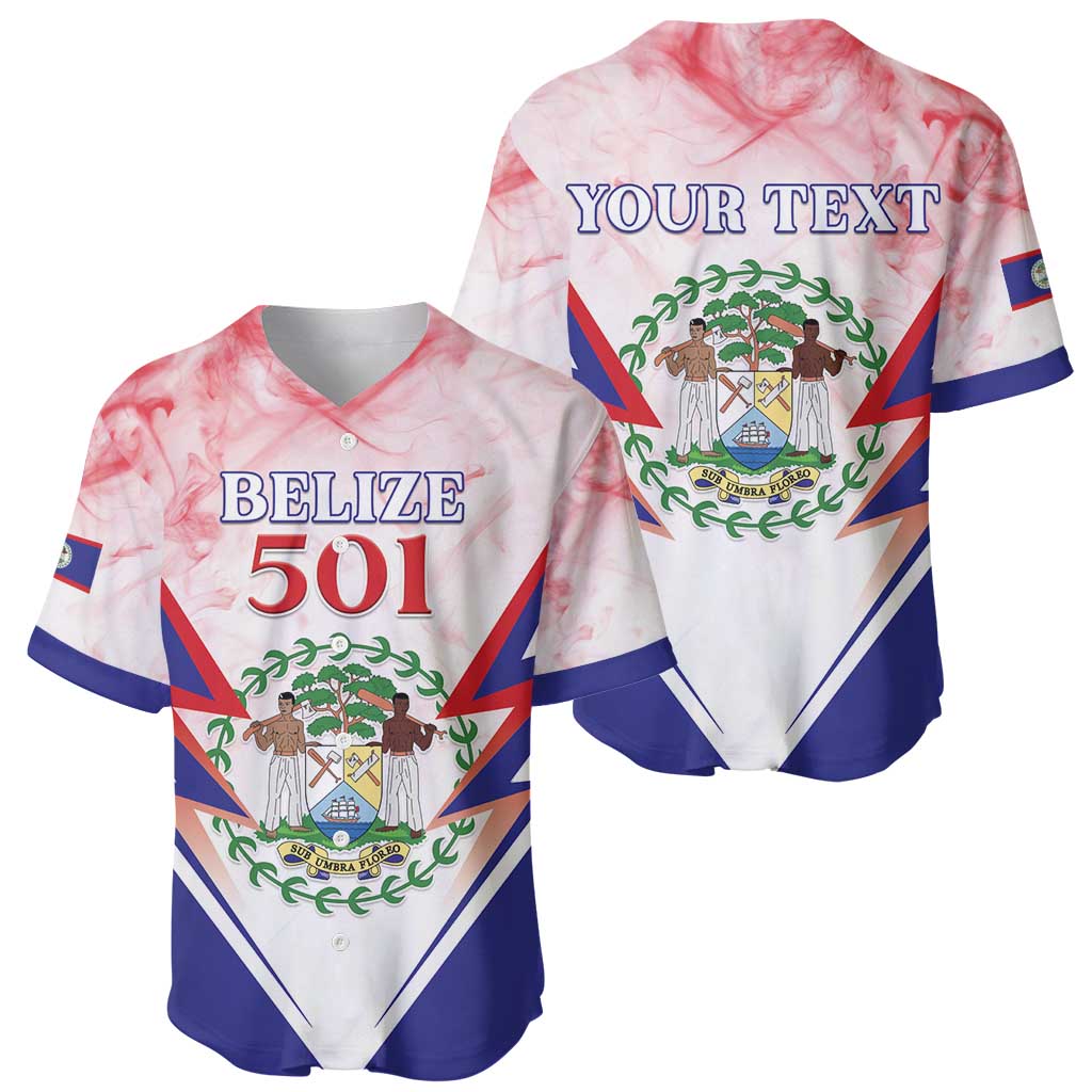Personalized Belize 501 Baseball Jersey Coat Of Arms