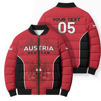 Custom Austria Football 2026 Bomber Puffer Jacket Go Das Team
