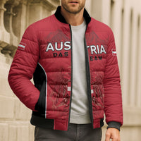 Custom Austria Football 2026 Bomber Puffer Jacket Go Das Team