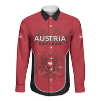 Custom Austria Football 2026 Long Sleeve Button Shirt Go Das Team