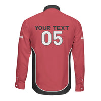 Custom Austria Football 2026 Long Sleeve Button Shirt Go Das Team