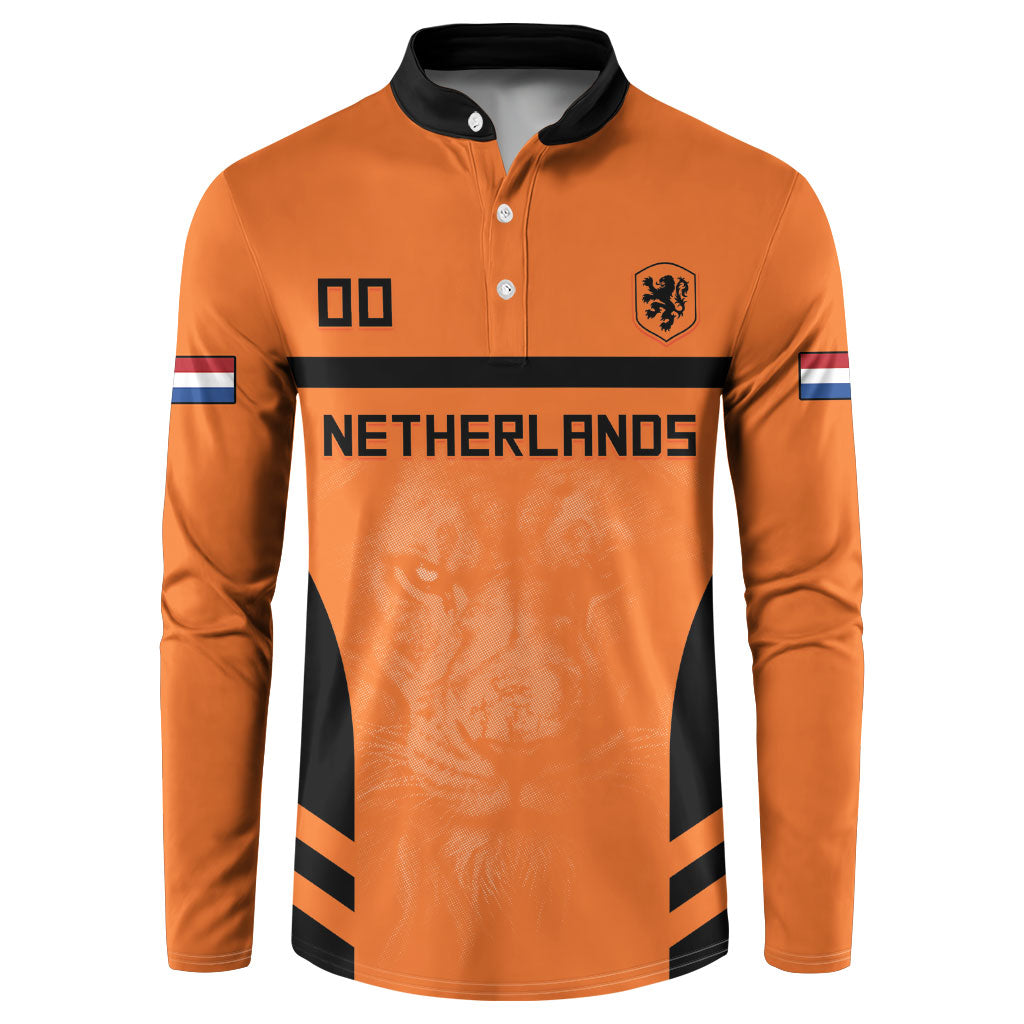 Custom Netherlands Football 2026 Button Sweatshirt Oranje Lion Special Style