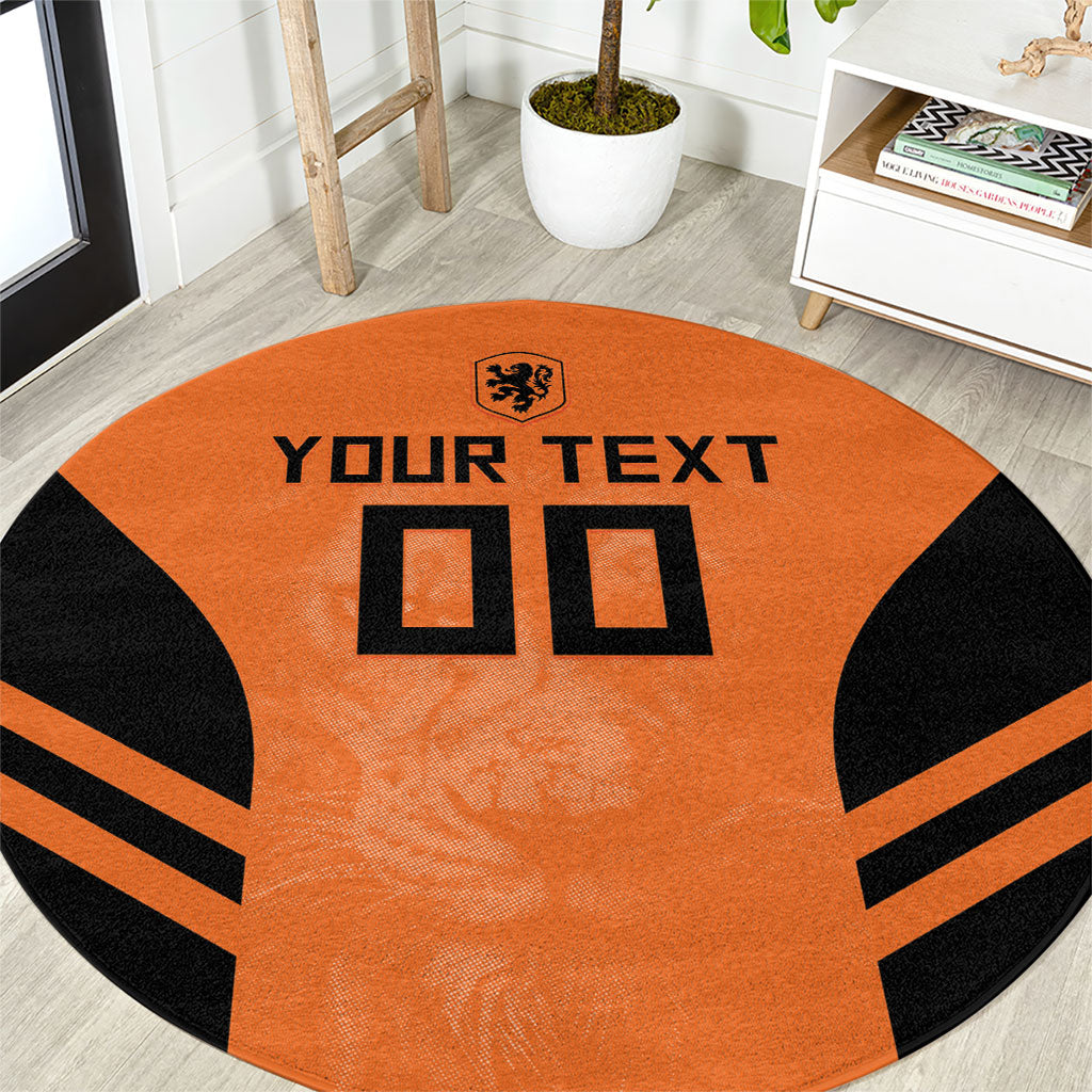 Custom Netherlands Football 2026 Round Carpet Oranje Lion Special Style