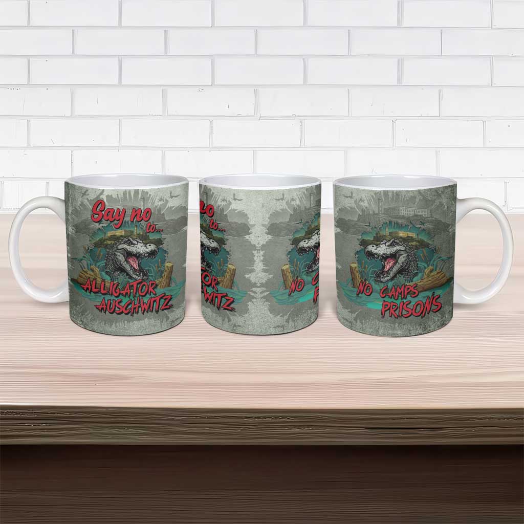 Say No To Alligator Auschwitz Ceramic Mug - Wonder Print Shop