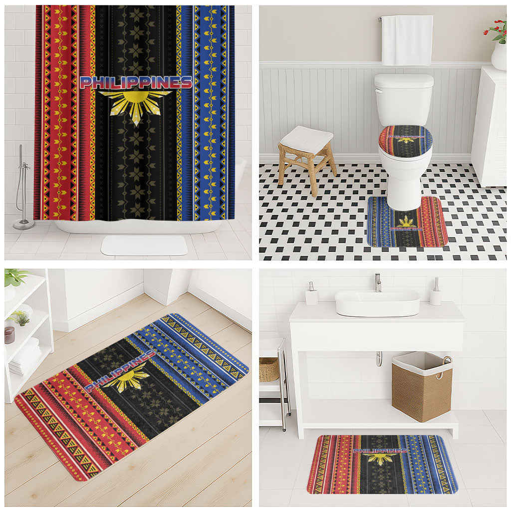 Philippines Filipinos Bathroom Set Igorot Tribal Inspiration Pattern Style