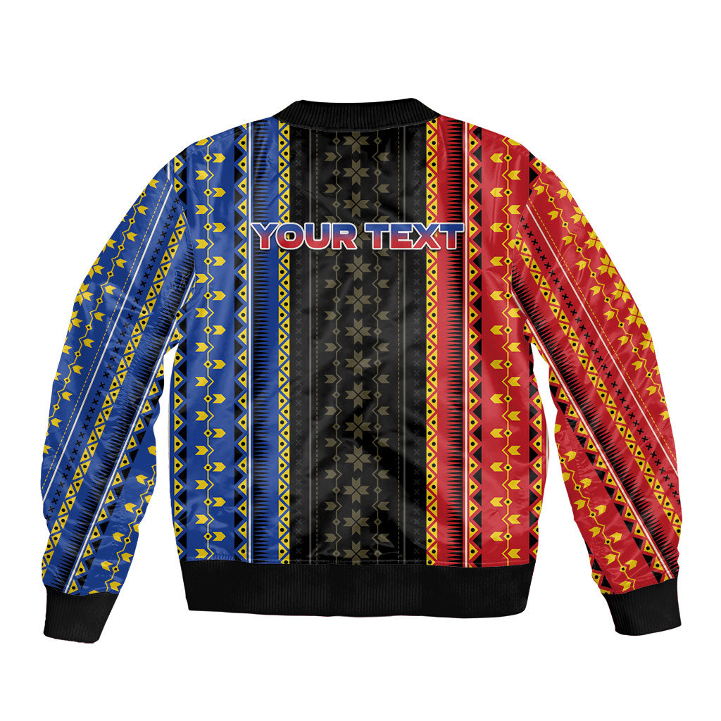 Personalised Philippines Filipinos Bomber Jacket Igorot Tribal Inspiration Pattern Style