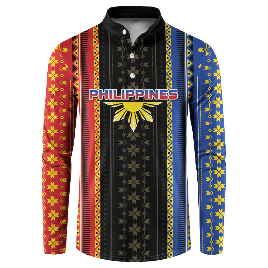 Personalised Philippines Filipinos Button Sweatshirt Igorot Tribal Inspiration Pattern Style