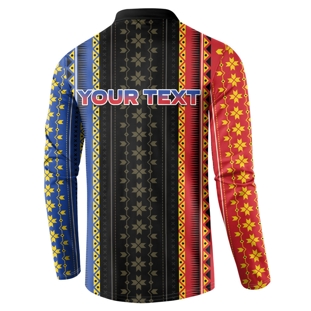 Personalised Philippines Filipinos Button Sweatshirt Igorot Tribal Inspiration Pattern Style