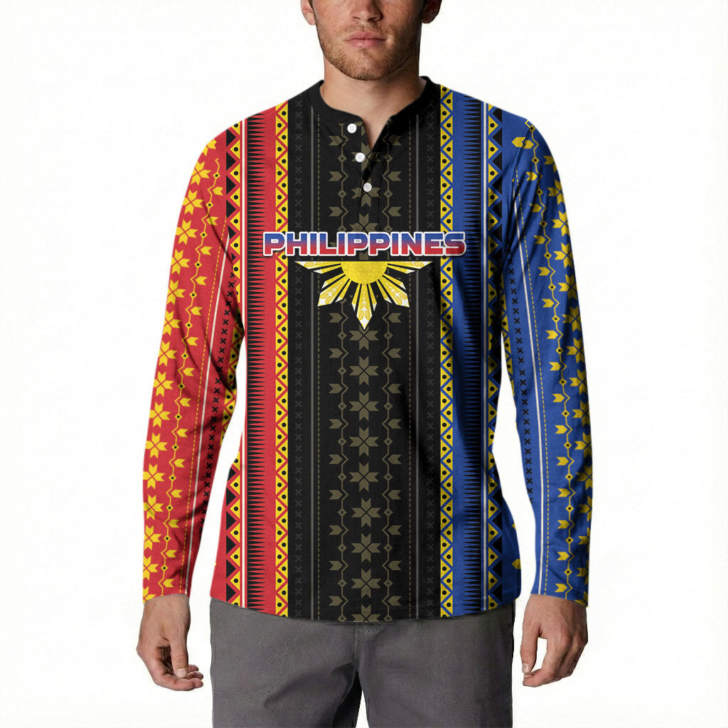 Personalised Philippines Filipinos Button Sweatshirt Igorot Tribal Inspiration Pattern Style