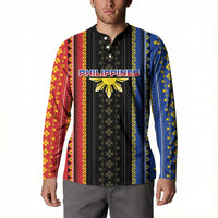 Personalised Philippines Filipinos Button Sweatshirt Igorot Tribal Inspiration Pattern Style