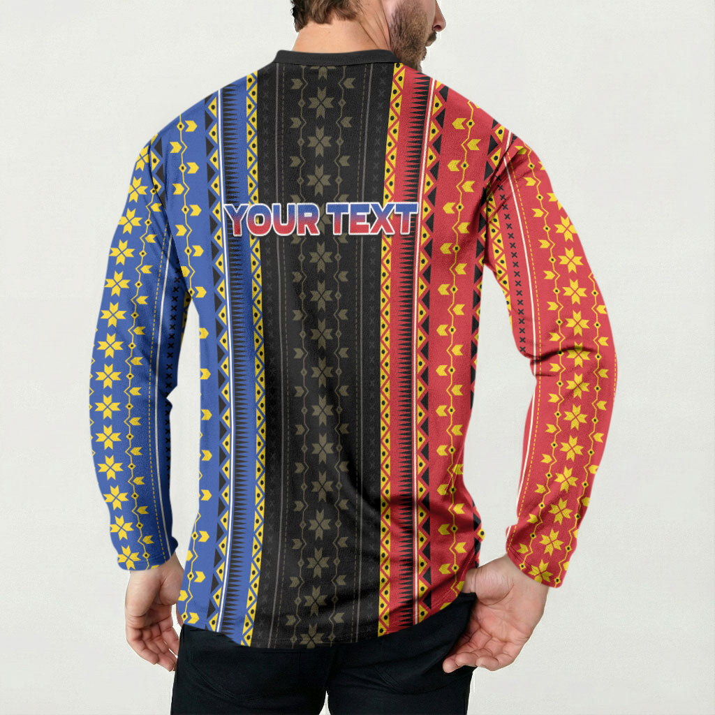 Personalised Philippines Filipinos Button Sweatshirt Igorot Tribal Inspiration Pattern Style