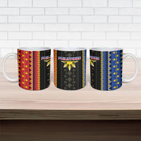 Philippines Filipinos Ceramic Mug Igorot Tribal Inspiration Pattern Style
