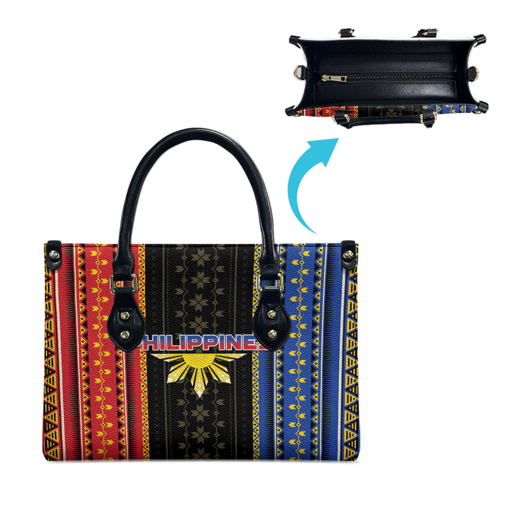 Philippines Filipinos Leather Bag Igorot Tribal Inspiration Pattern Style